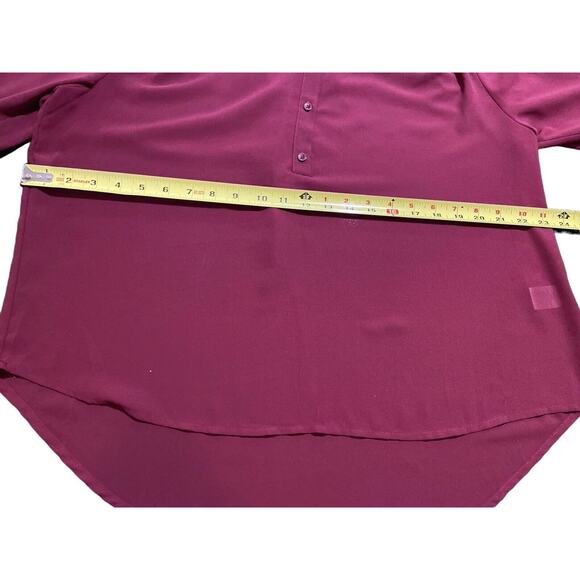 Aakaa Blouse Size M Red Color Long Sleeve Lightweight - Picture 8 of 11